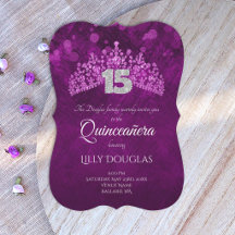 Púrpura Real, Quinceañera Violeta con Tiara Rosa