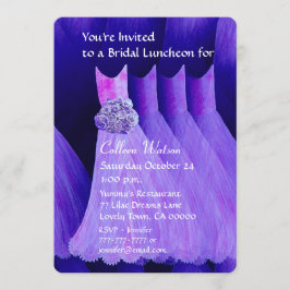 Invitación Púrpura real V02H del alumerzo o del brunch de la