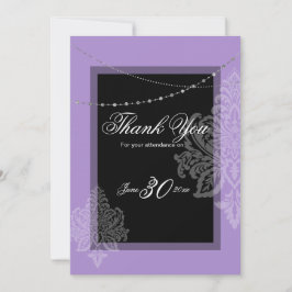 Invitación púrpura y negra