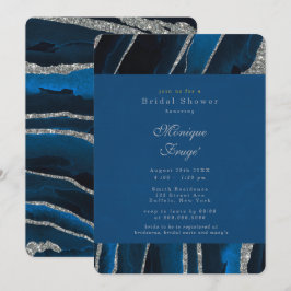 Invitación Purpurina Agate Bridal Shower