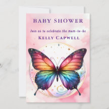 Purpurina arcoiris mariposa Baby Shower