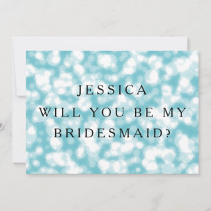 Invitación Purpurina Azul, ¿Serás Mi Novia?