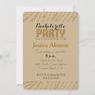 Invitación Purpurina Bachelorette