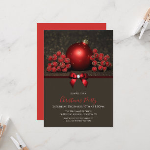 Invitación Purpurina Berries y Bauble con Navidades de Jewel 