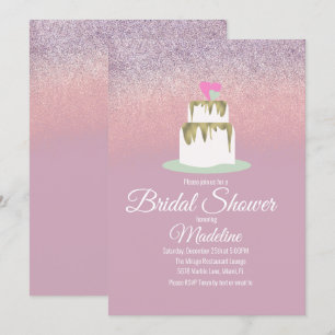 Invitación Purpurina Boda de Relieve metalizado de capa de to