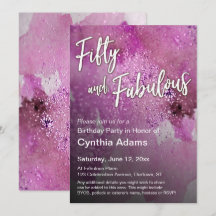 Purpurina de acuarela rosa caliente Cincuenta y fa