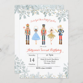 Invitación Purpurina de ballet Silver Cumpleaños Invitar a Nu