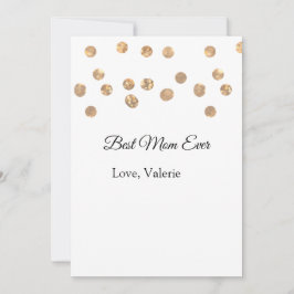 Invitación Purpurina de bolas doradas mejor mamá jamás agrega