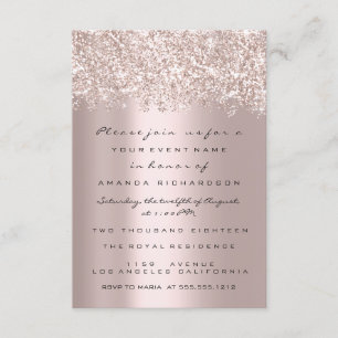 Invitación Purpurina de chispa Confetti Gris Rosa Bridal Swee