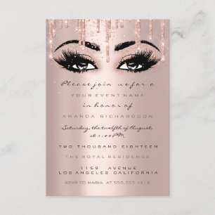 Invitación Purpurina de chispa Dris Rosa Eyelash Confetti for
