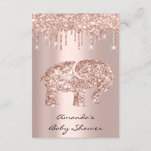 Invitación Purpurina de chispas gotea elefante de Baby Shower