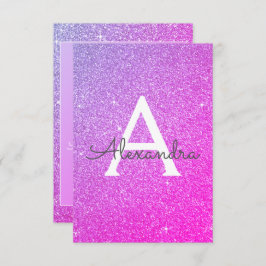 Invitación Purpurina de espuma morada rosa dulce dieciséis cu