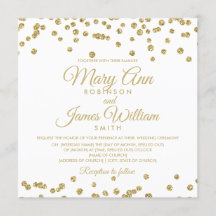 Purpurina de Faux de oro Confetti Elegante Boda Bl