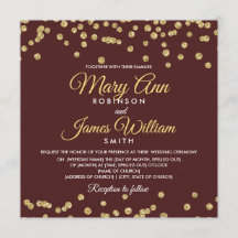 Purpurina de Faux Oro Confetti Elegant Wedding Mar
