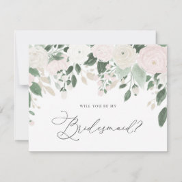 Invitación Purpurina De Flores Pastel, Serás Mi Novia