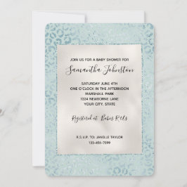 Invitación Purpurina de impresión de leopardo de la Casa de l