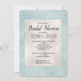 Invitación Purpurina de impresión de leopardo de la Casa de l