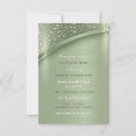 Invitación Purpurina de la Casa de Novias Ducha de cumpleaños