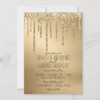 Purpurina de lujo Sparkly Gold Dris Boda