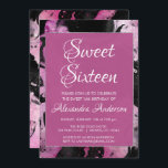 Invitación Purpurina de mármol morado Sparkle Sweet 16 Cumple<br><div class="desc">Morple Marble Sparkle Sweet 16 Birthday Party Invitación para una Galaxia Swirled con la celebración de la fiesta de cumpleaños 16 Stars. Esta invitación es perfecta para una fiesta de cumpleaños Purple Girly Sweet 16. Póngase en contacto con el diseñador para obtener elementos coincidentes personalizados.</div>