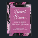 Invitación Purpurina de mármol morado Sparkle Sweet 16 Cumple<br><div class="desc">Morple Marble Sparkle Sweet 16 Birthday Party Invitación para una Galaxia Swirled con la celebración de la fiesta de cumpleaños 16 Stars. Esta invitación es perfecta para una fiesta de cumpleaños Purple Girly Sweet 16. Póngase en contacto con el diseñador para obtener elementos coincidentes personalizados.</div>