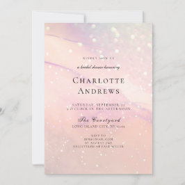 Invitación Purpurina de moda Bridal Shower