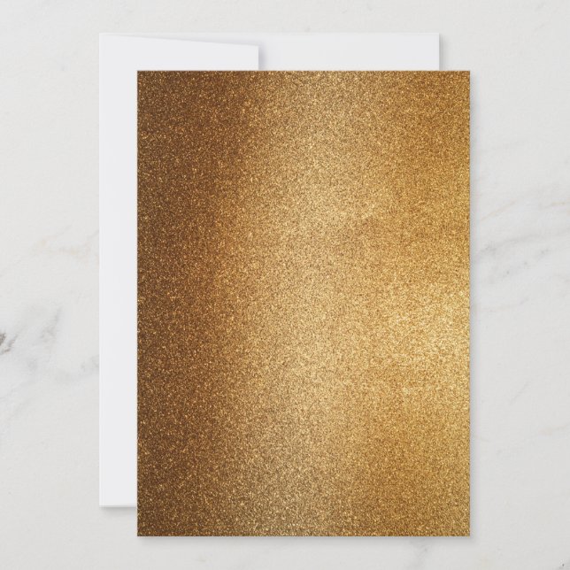 Invitación Purpurina de oro (Anverso)