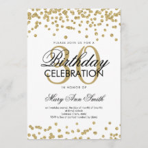 Purpurina de oro Confetti 30 cumpleaños White