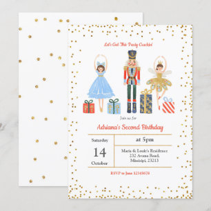 Invitación Purpurina de oro Confetti Cumpleaños Invite a un N