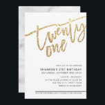 Invitación PURPURINA de oro de fiesta de 21 años de MODERN SC<br><div class="desc">por kat massard >> https://linktr.ee/simplysweetpaperie <<< Un diseño de invitación con letras a mano y a la moda para su cumpleaños 21 - Tengo la mayoría de las edades disponibles en la tienda TIP: 1. Para cambiar/mover gráficos y fuentes y añadir más texto, pulse el botón "personalizar". - - -...</div>