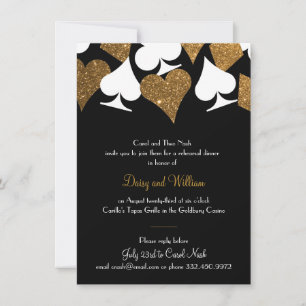 Invitación Purpurina de oro de la cena de la cena de Destiny