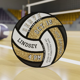 Invitación Purpurina de oro de la fiesta de cumpleaños de vol