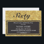 Invitación Purpurina de oro Elegant Birthday Cualquier Invita<br><div class="desc">Purpurina De Oro Elegante Cumpleaños Cualquier Invitación De Edad. Perfecto para cualquier fiesta de cumpleaños...  SIMPLEMENTE CAMBIE EL TEXTO PARA QUE SE AJUSTE A SU FIESTA. Se incluye la impresión posterior.</div>