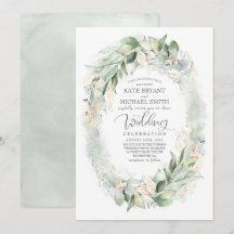 Purpurina de oro Eucalyptus Greenery Wreath Boda