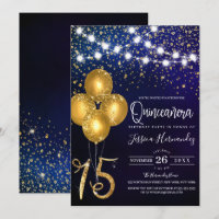Purpurina de oro Globos de Confetti Luces Quinceañ