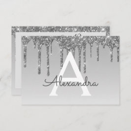 Invitación Purpurina de plata dulce 16 salva la fecha