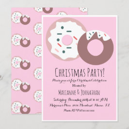 Invitación Purpurina de Rosca de Navidad Tema de Vacaciones