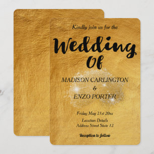 Invitación Purpurina de textura de papel de Relieve metalizad