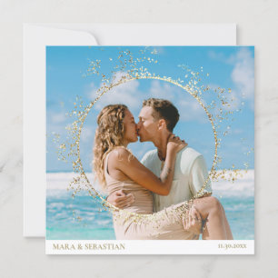 Invitación *~* Purpurina DIY Pareja FOTO RSVP QR AR6 Boda