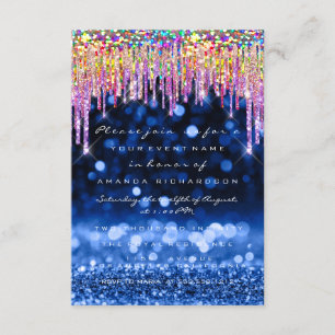 Invitación Purpurina Dris Boda Partido de Cumpleaños Marina A