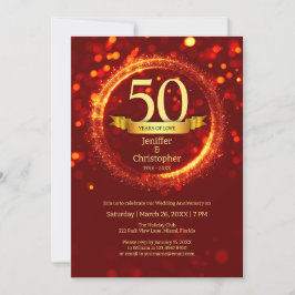 Invitación Purpurina Editar nombre de año Boda Aniversario ro