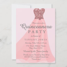Purpurina Esparkling Rosa Gown Quinceanera Fiesta