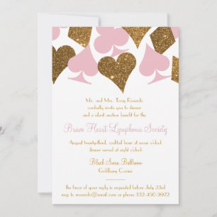 Invitación Purpurina Faux Gold del Fiesta Vegas y CUALQUIER C