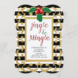 Invitación Purpurina Fiesta de Navidades Jingle y