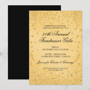 Invitación Purpurina Gold Recaudación de Fondos Corporativos