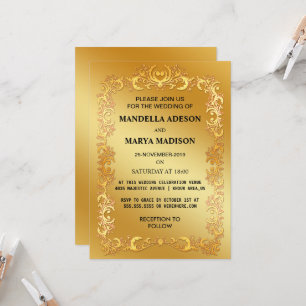 Invitación Purpurina Golden