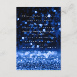 Invitación Purpurina gotea Boda de la Marina Azul dulce de no