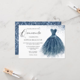 Invitación Purpurina Indigo de la Marina Vestido vestido Fies
