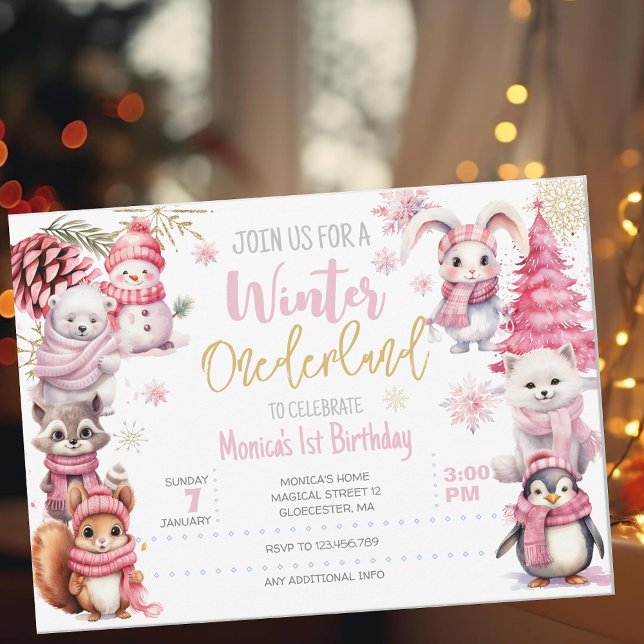 Invitación Purpurina invierno onederland cumpleaños (Subido por el creador)