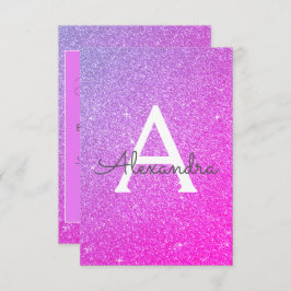 Invitación Purpurina morado rosado dulce 16 Guardar la fecha